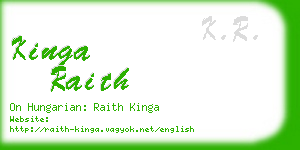 kinga raith business card